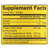LUAL Fish Oil Omega-3 softgel capsules on a wooden table