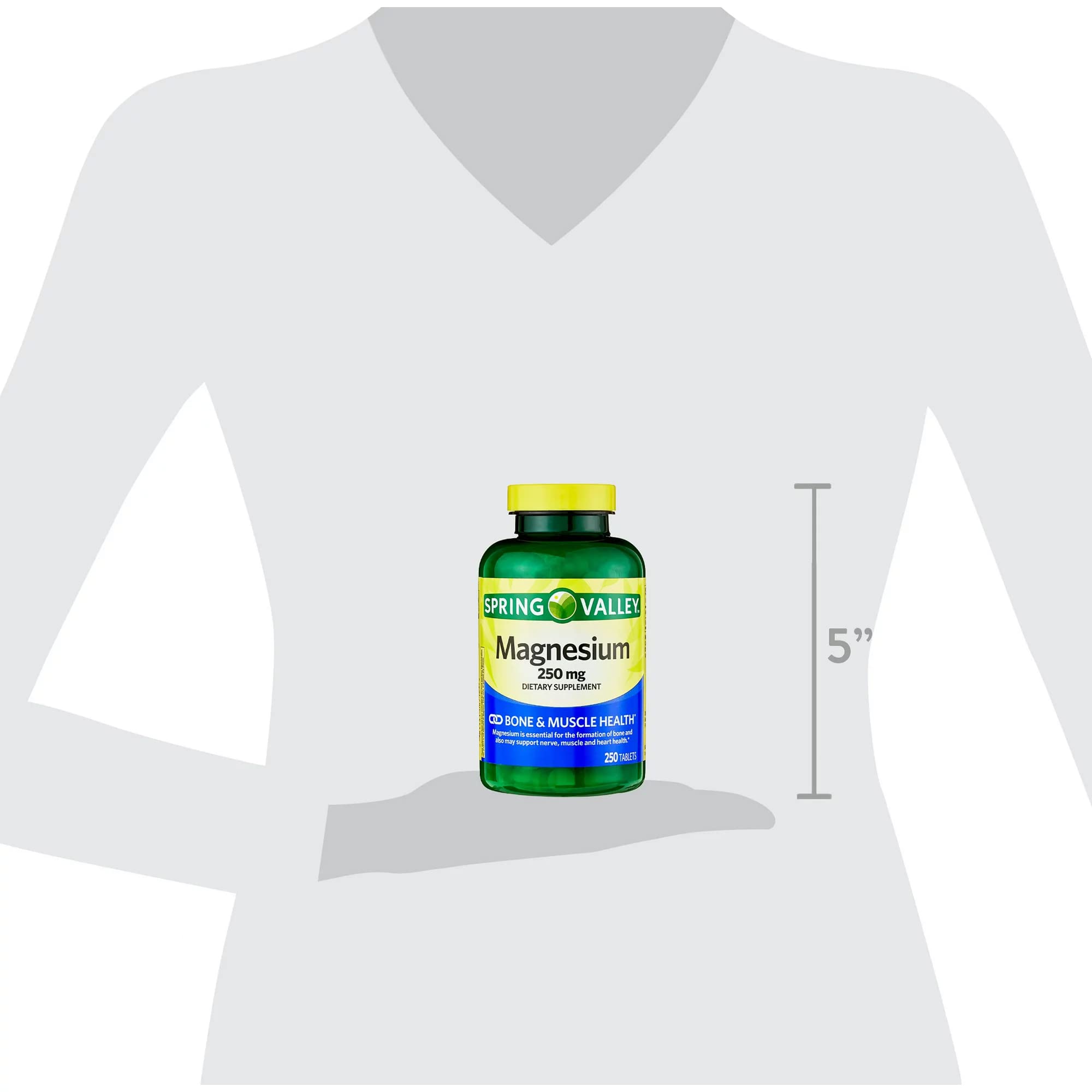 LUAL Magnesium Tablets 250 mg with a measuring spoon