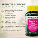 LUAL Mini Prenatal Multivitamin + DHA 120 softgels bottle with label