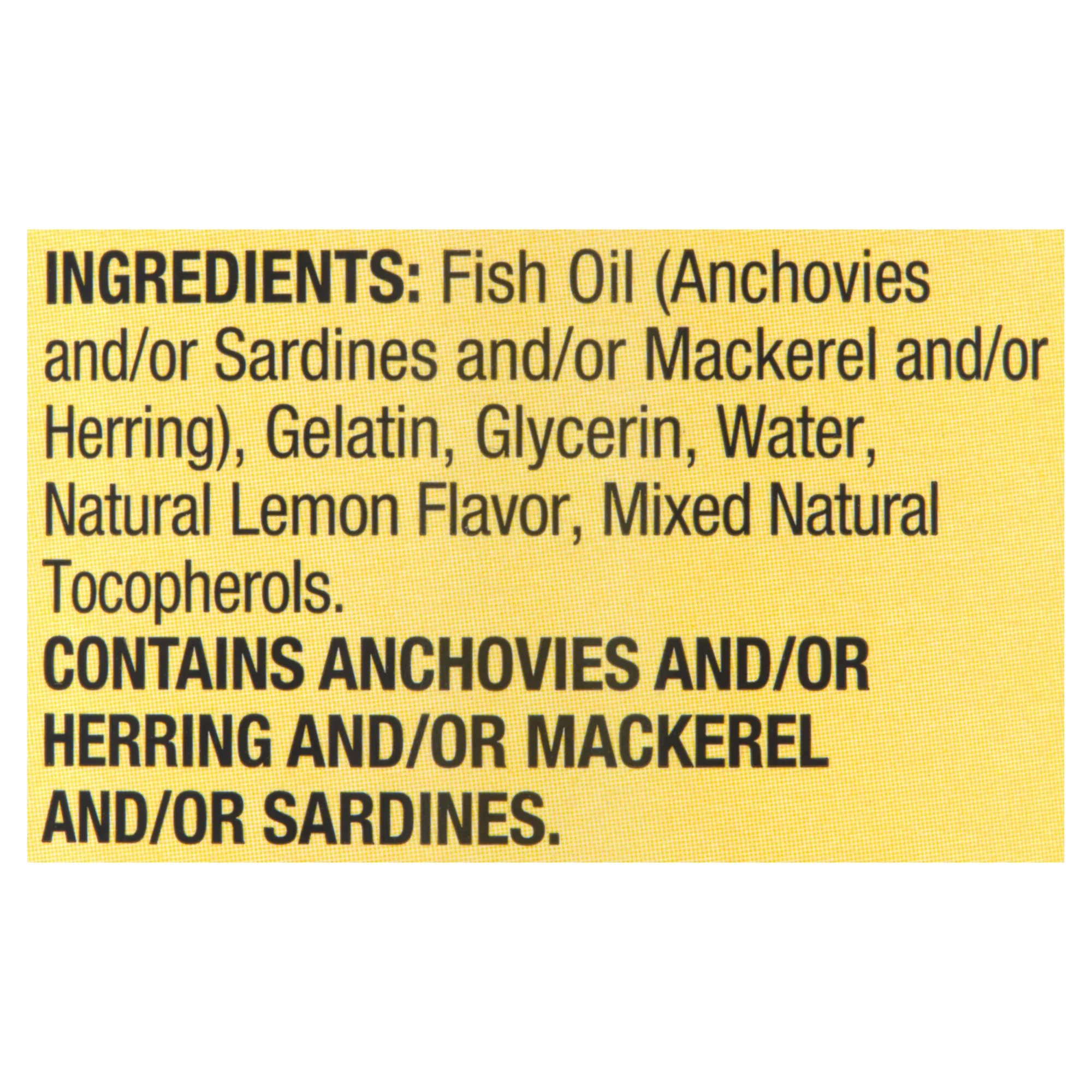 LUAL Omega-3 Fish Oil Soft Gels 1000mg capsules on a table