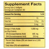 LUAL Omega-3 Fish Oil Softgels 1000mg bottle side view