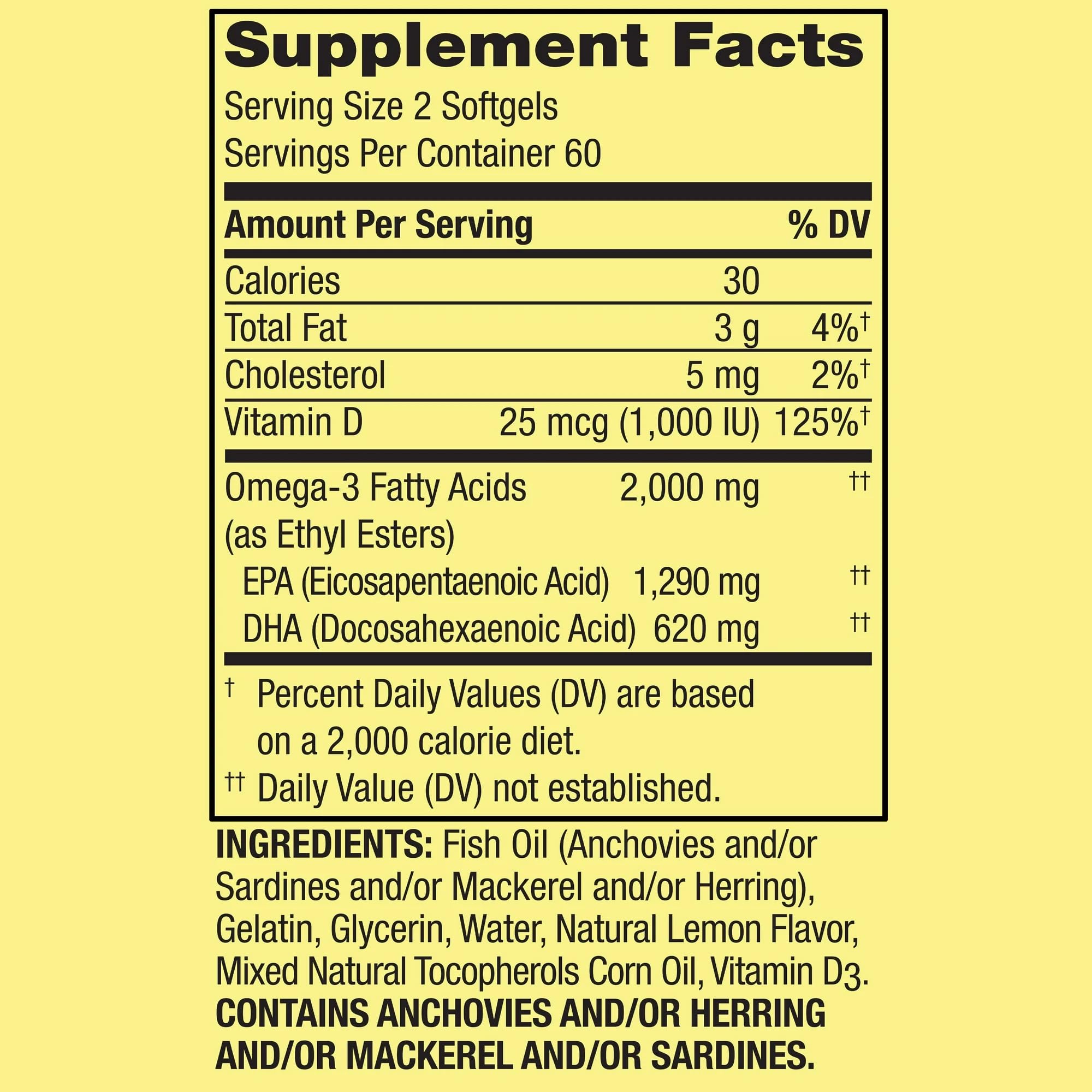 LUAL Omega-3 Fish Oil Supplement softgel close-up