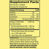 LUAL Omega-3 Fish Oil Supplement softgel close-up