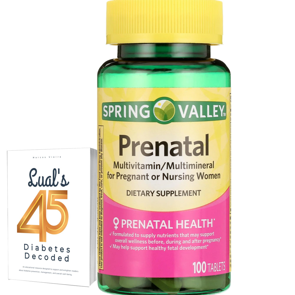 LUAL Prenatal Multivitamin 100 tablets bottle front view