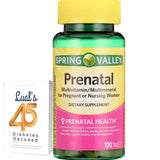 LUAL Prenatal Multivitamin 100 tablets bottle front view
