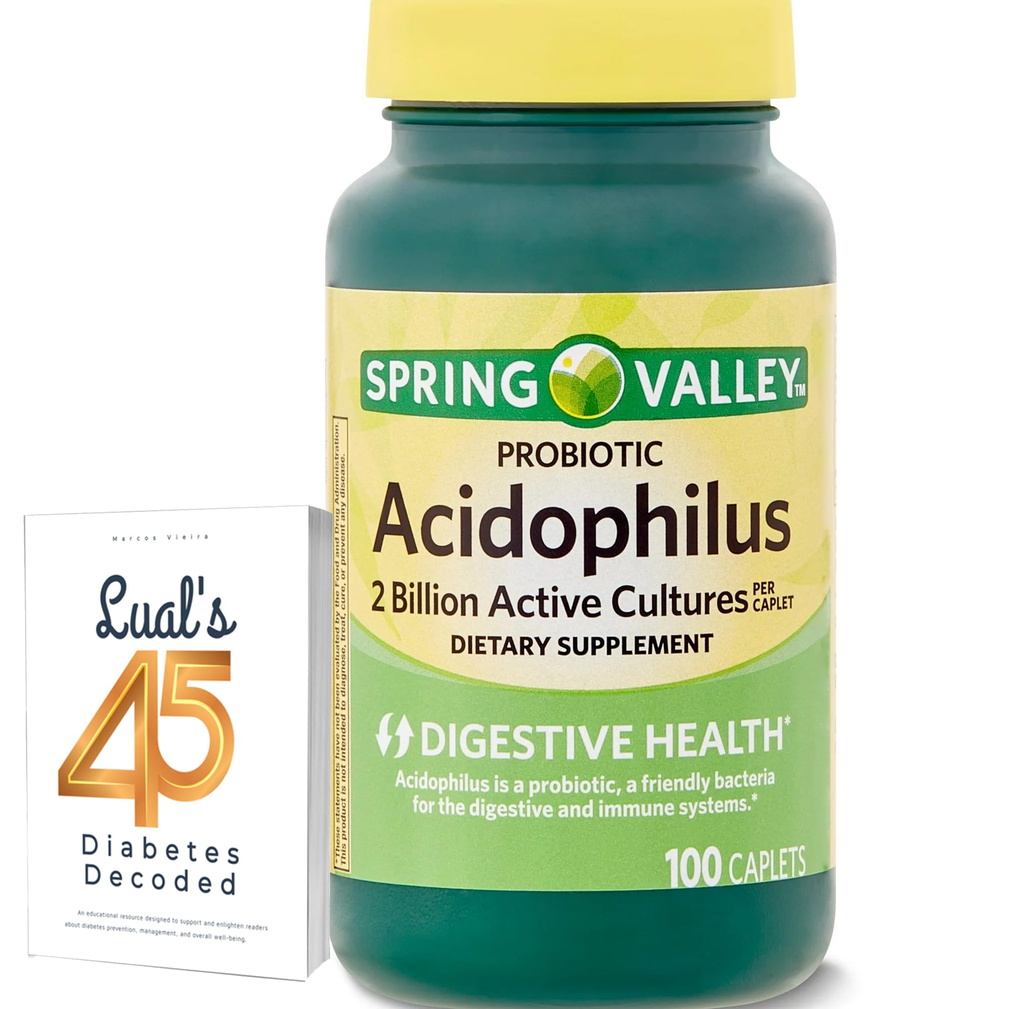 LUAL Probiotic Acidophilus Supplement 100 caplets front view