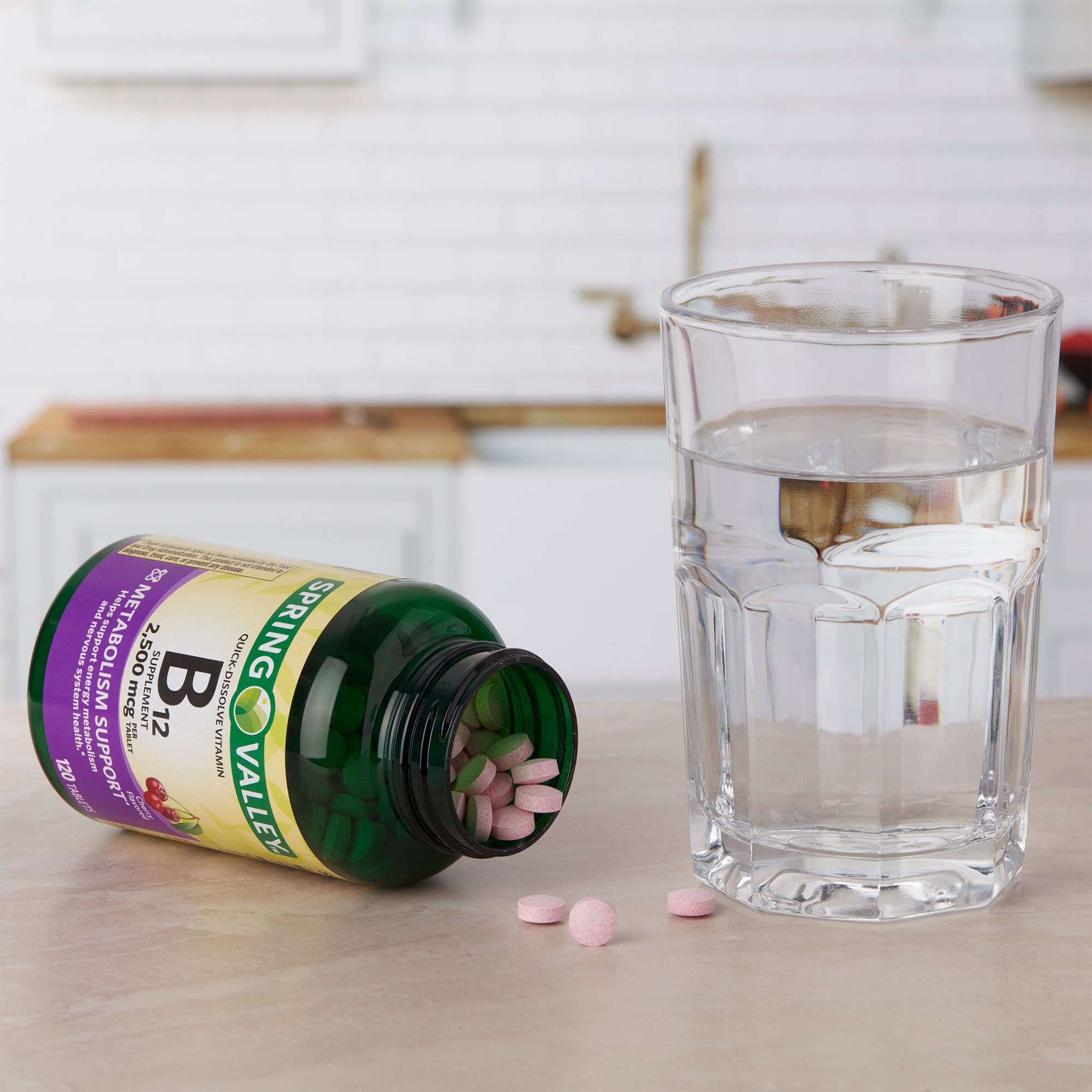 LUAL Vitamin B12 Quick-Dissolve Tablets bottle with label