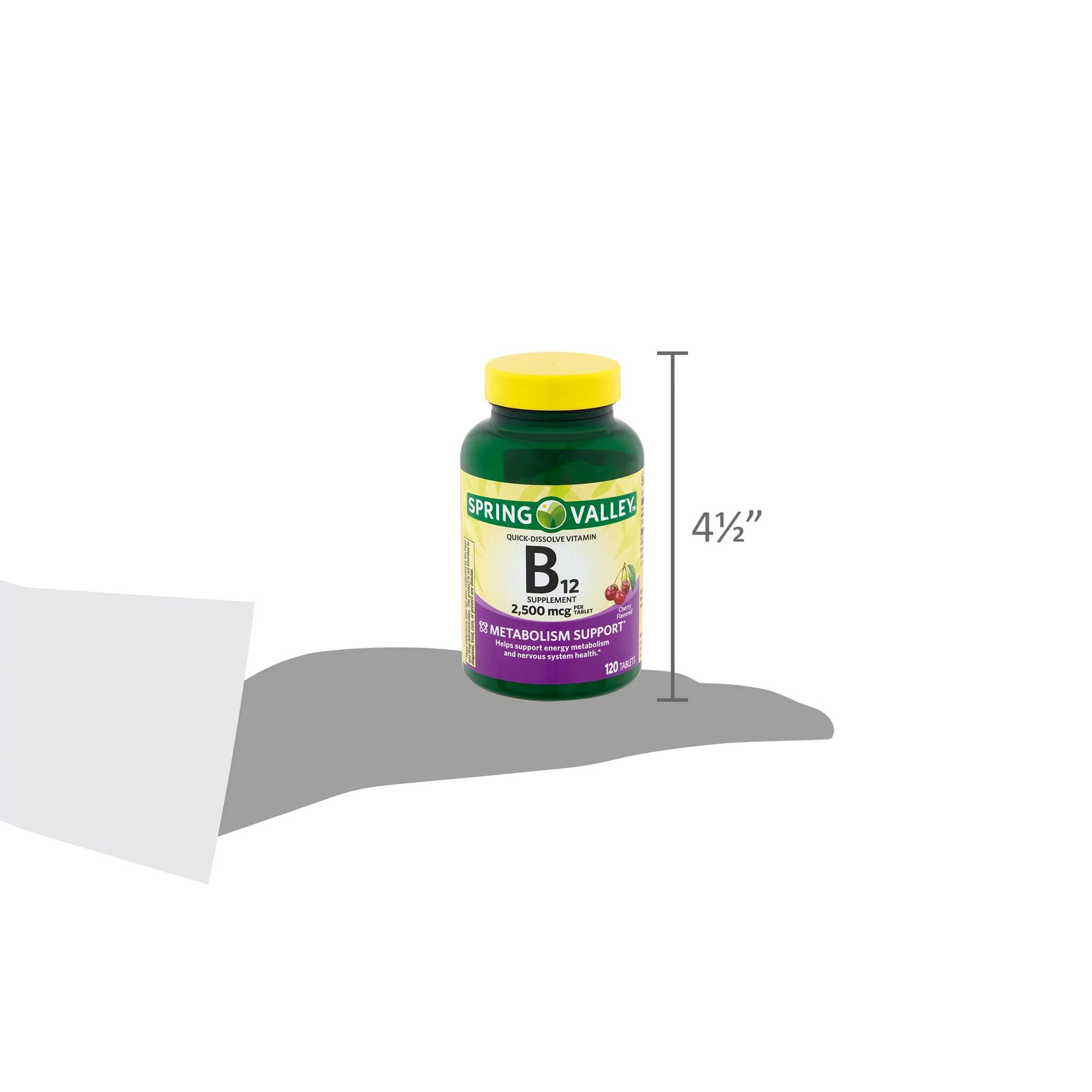 LUAL Vitamin B12 Quick-Dissolve Tablets on a wooden table