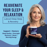 Lubracil Bedtime Wellness for Women capsules on a wooden surface