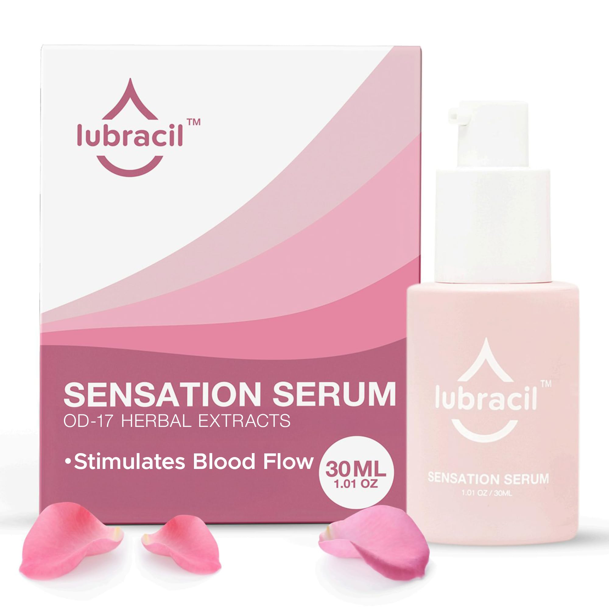 Lubracil Sensation Serum 30ml front view with packaging