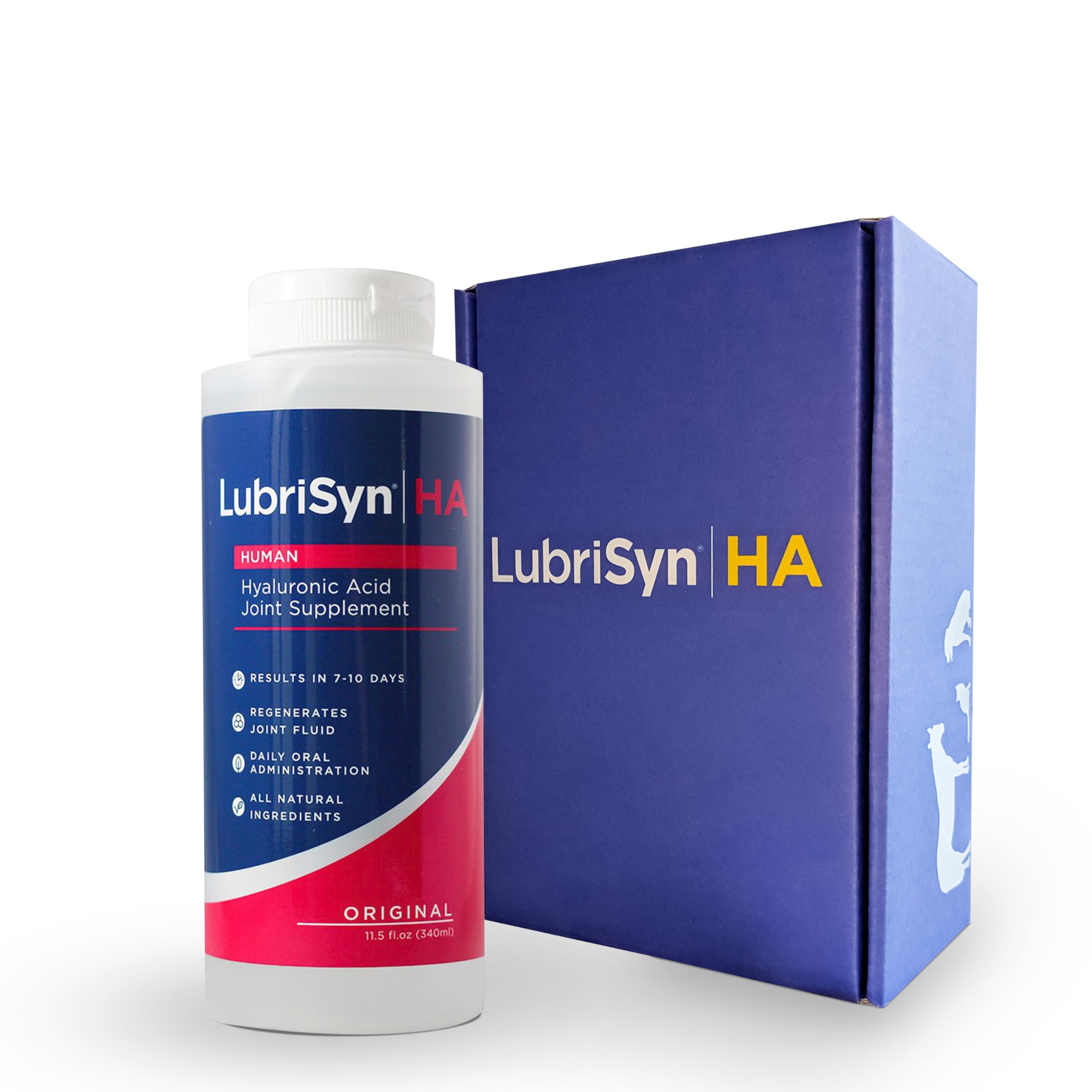 Lubrisyn Hyaluronic Acid supplement 11.5 oz bottle front view