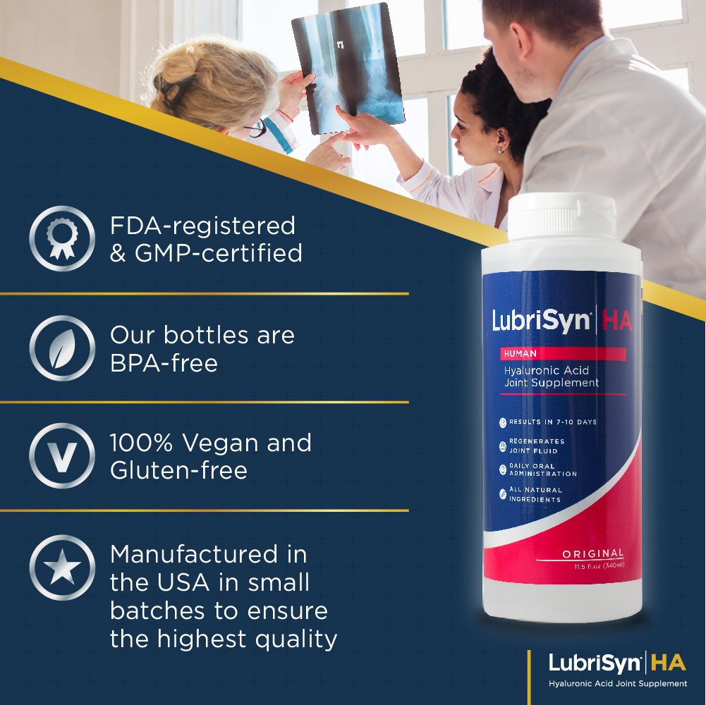 Lubrisyn supplement displayed with fresh ingredients
