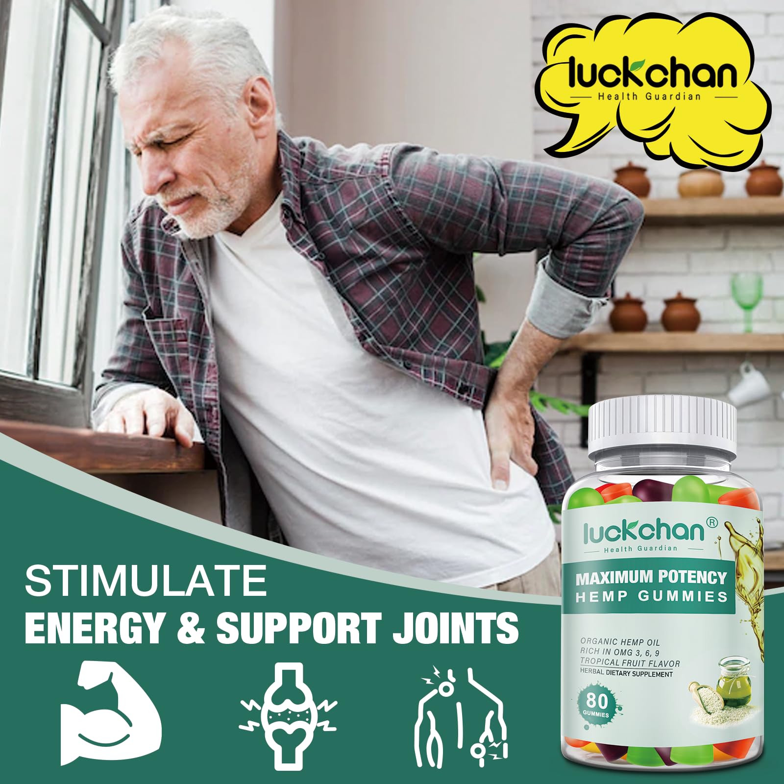LUCKCHAN Hemp Gummies Extra Strength nutritional information