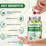 LUCKCHAN Hemp Gummies for Sleep gummy bears in a bowl