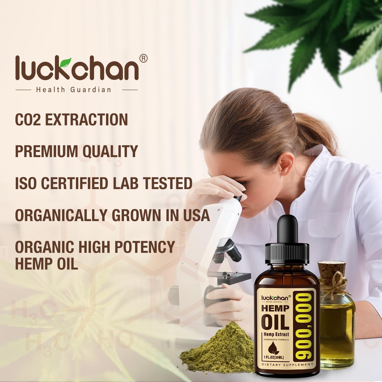 LUCKCHAN Hemp Oil Omega 3-6-9 331g packaging