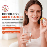 LUCKCHAN Odorless Aged Garlic Extract Softgels in hand