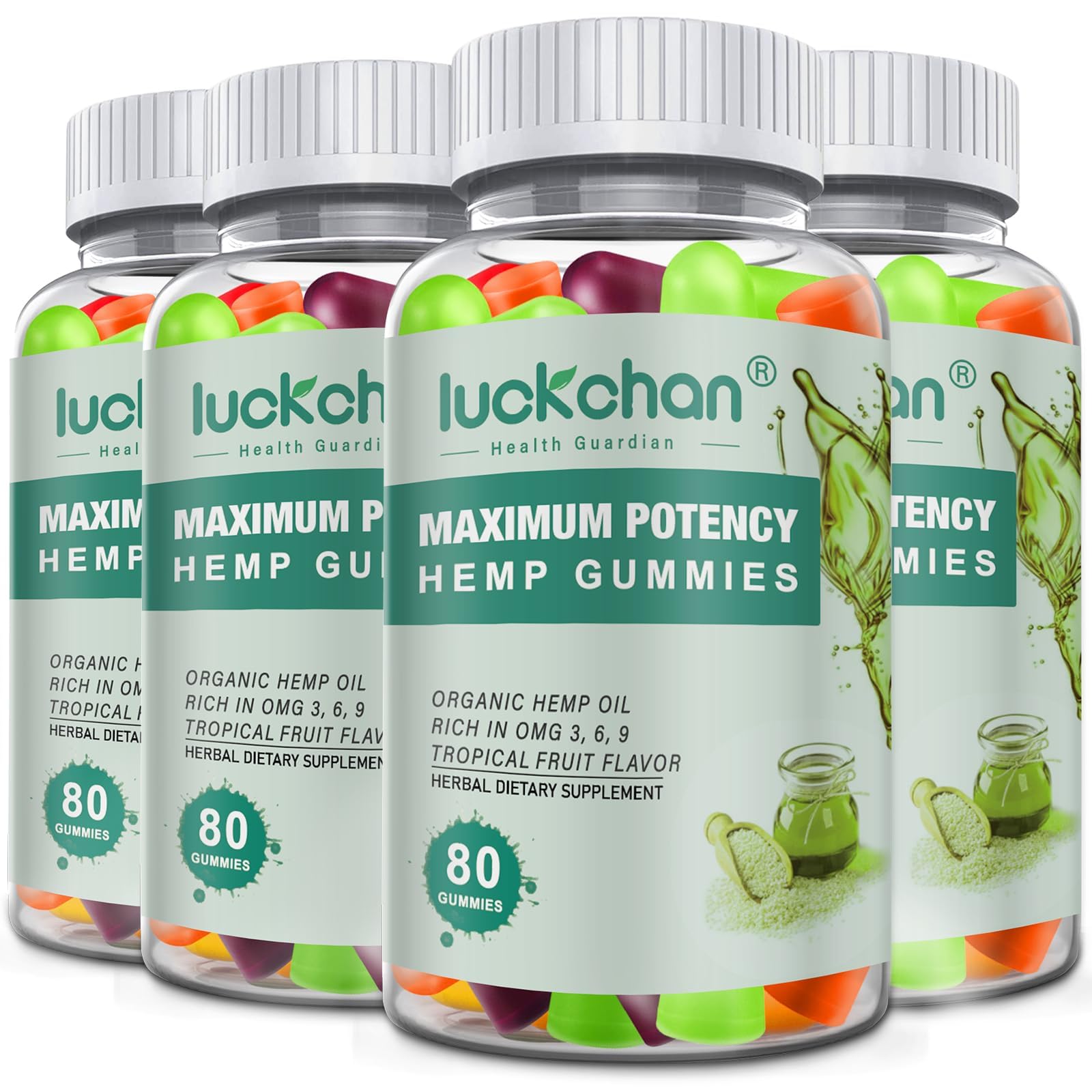 LUCKCHAN Organic Hemp Gummies 2000000 potency front view