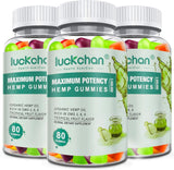 LUCKCHAN Organic Hemp Gummies three bottles front view