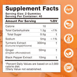 LUCKCHAN Turmeric Curcumin Gummies showing two gummies