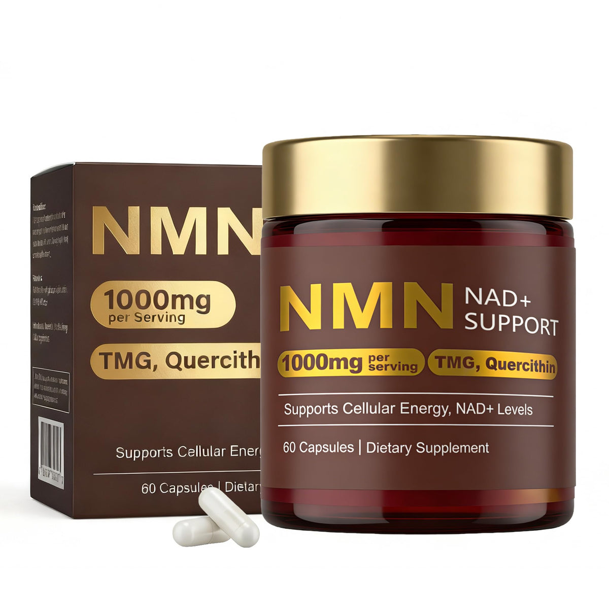 LUCKDATE NMN Resveratrol Supplement 1000mg front view