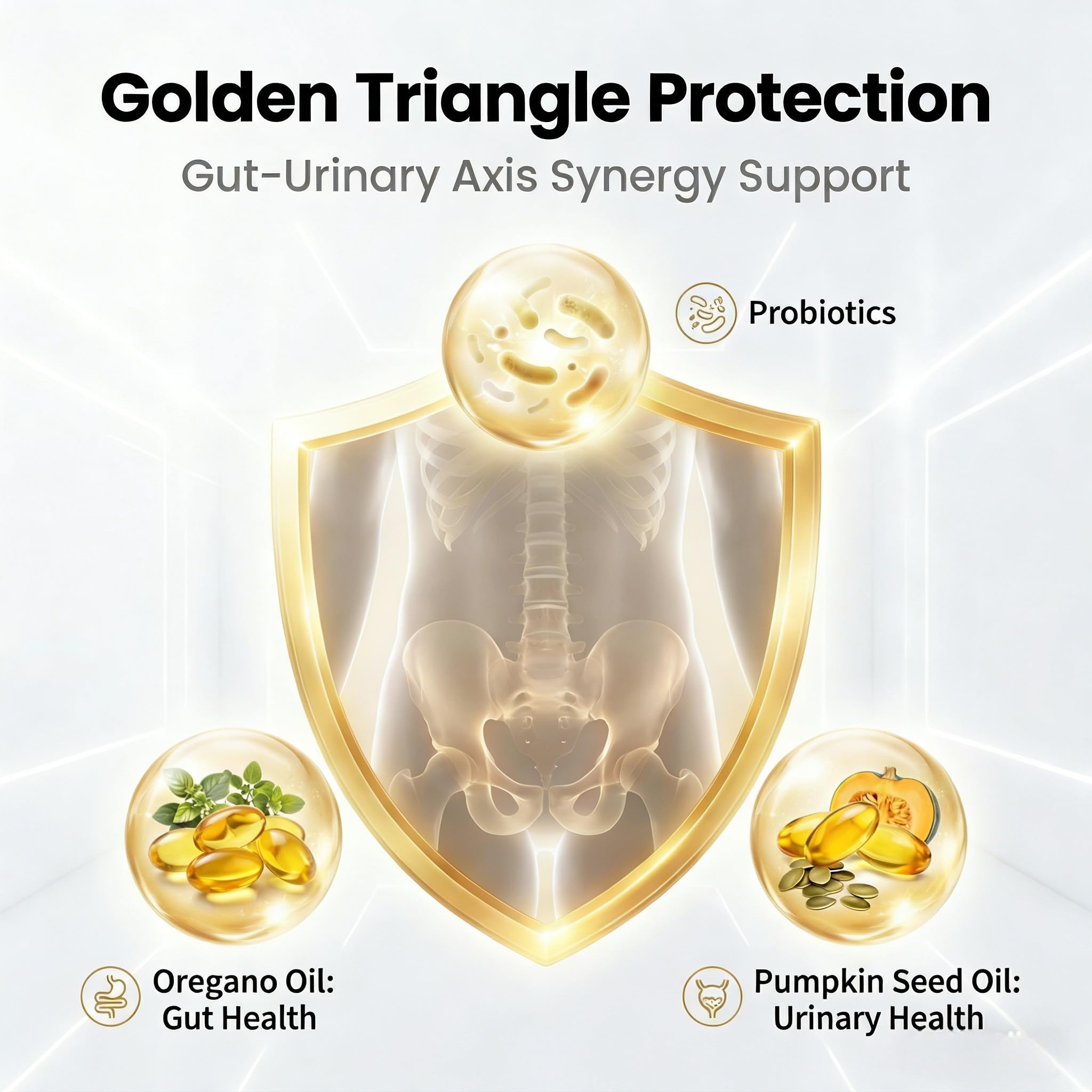 LUCKDATE Oregano Oil Capsules back view with ingredient list
