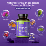 LuckTell Liver Support Supplement 7-in-1 Herbal Formula capsules close-up