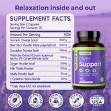 LuckTell Liver Support Supplement 7-in-1 Herbal Formula on a wooden table