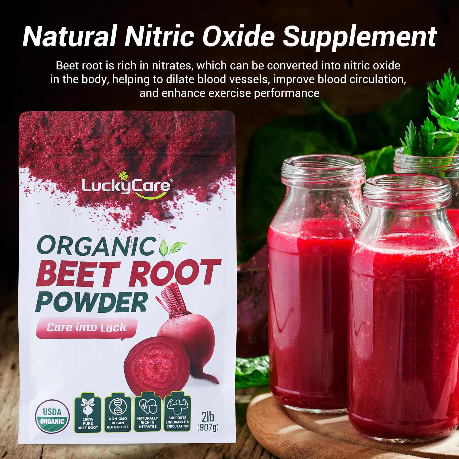 Luckycare Beet Root Powder 910g scoop inside