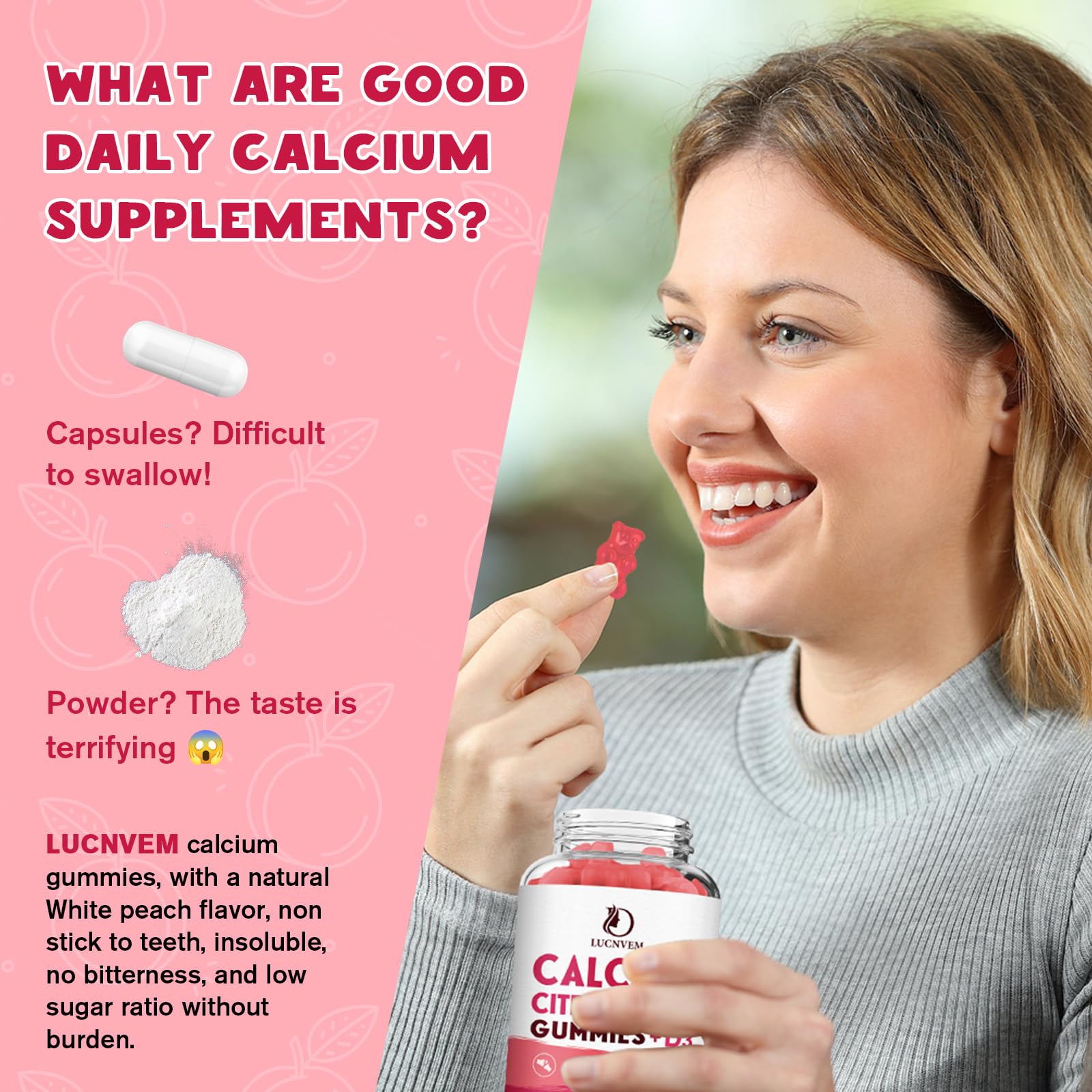 LUCNVEM Calcium Citrate Gummies ingredients list