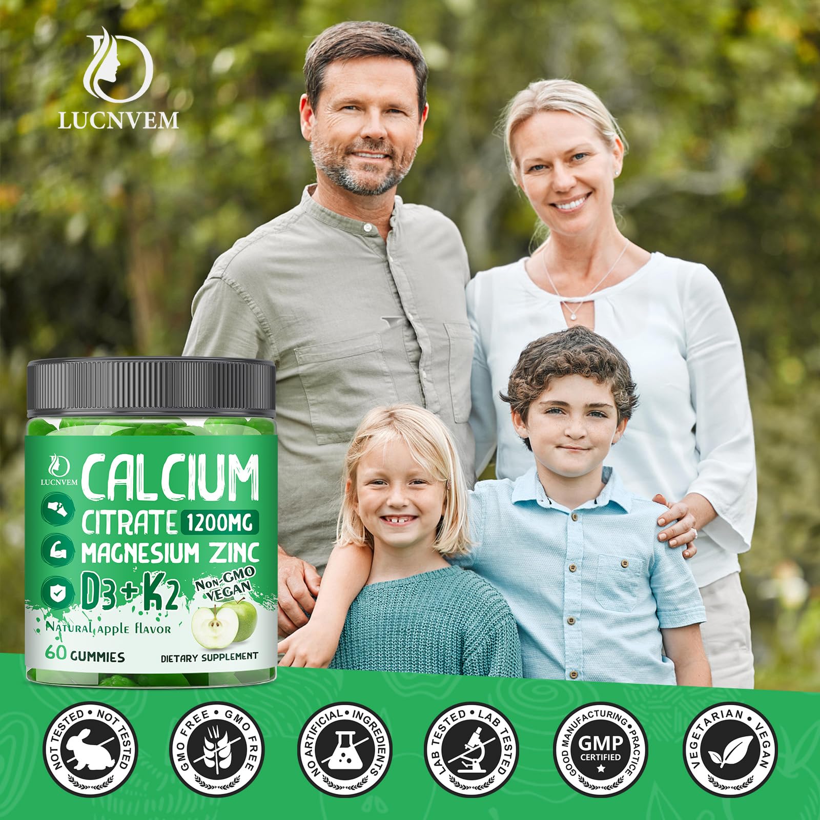 LUCNVEM Calcium Citrate Gummies ingredients list