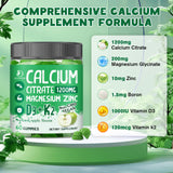 LUCNVEM Calcium Citrate Gummies packaging with nutritional information