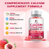 LUCNVEM Calcium Citrate Gummies white peach flavour close-up