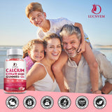 LUCNVEM Calcium Citrate Gummies with a glass of water