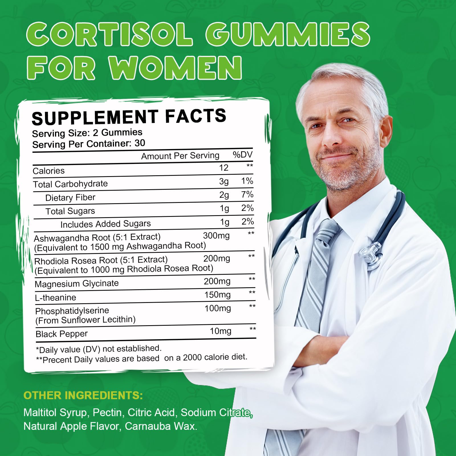 LUCNVEM Cortisol Support Supplement 113g lifestyle scene