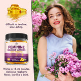 LUCNVEM Feminine Balance Gummies on a wooden table