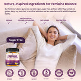 LUCNVEM Feminine Balance Gummies with pineapple slices