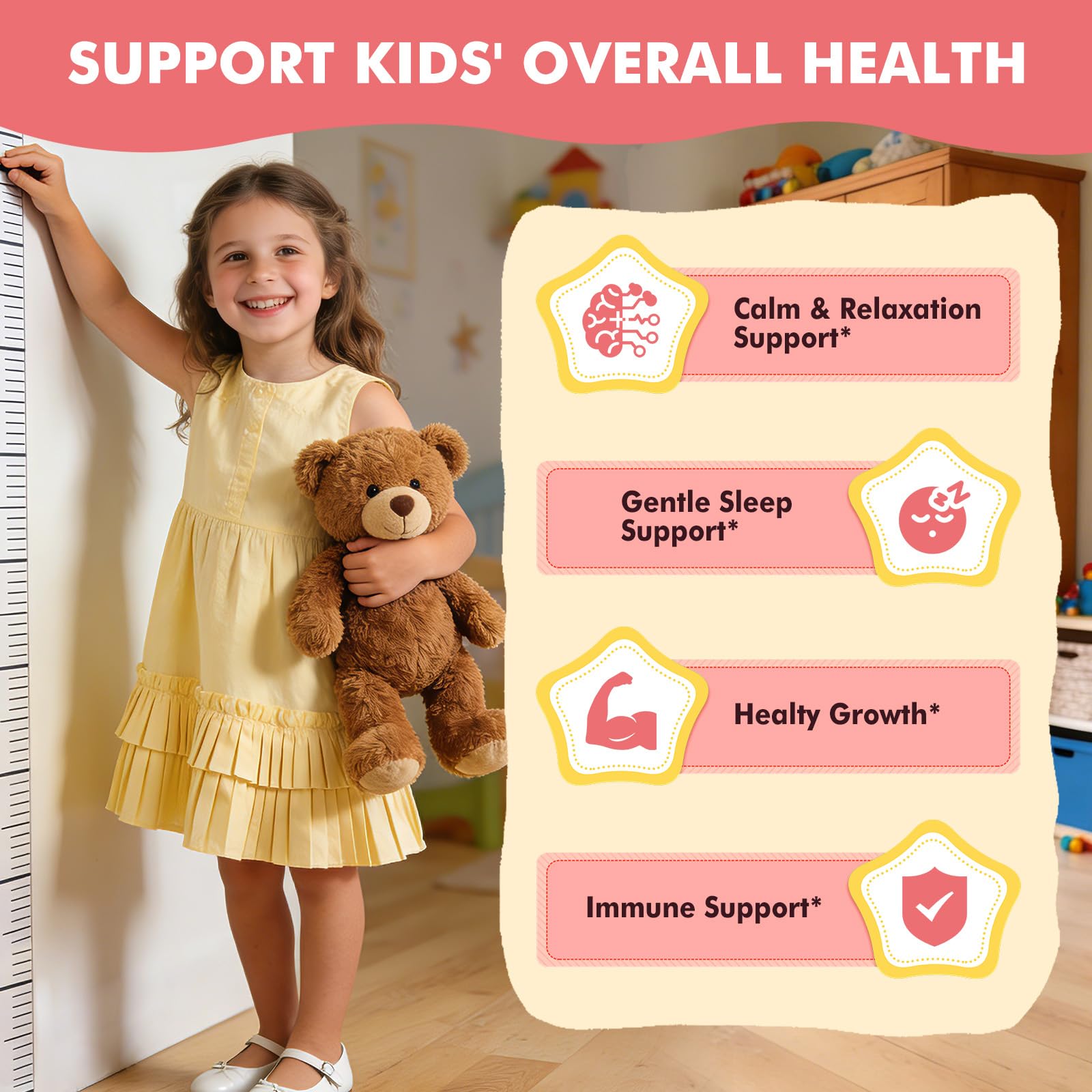 LUCNVEM Kids Magnesium Glycinate Drops 150g with measuring dropper