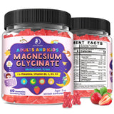 LUCNVEM Magnesium Glycinate Gummies 60 Count Strawberry Flavour front view