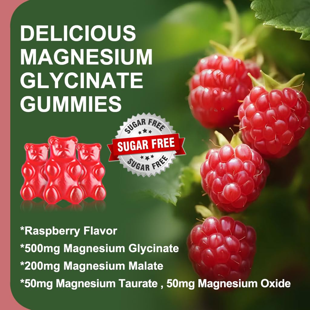 LUCNVEM Magnesium Gummies displayed with ingredients
