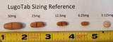 LugoTab Iodine Supplement Tablets close-up of tablets