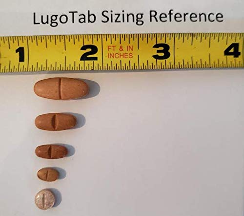 LugoTab Iodine Supplement Tablets with a close-up of the tablet