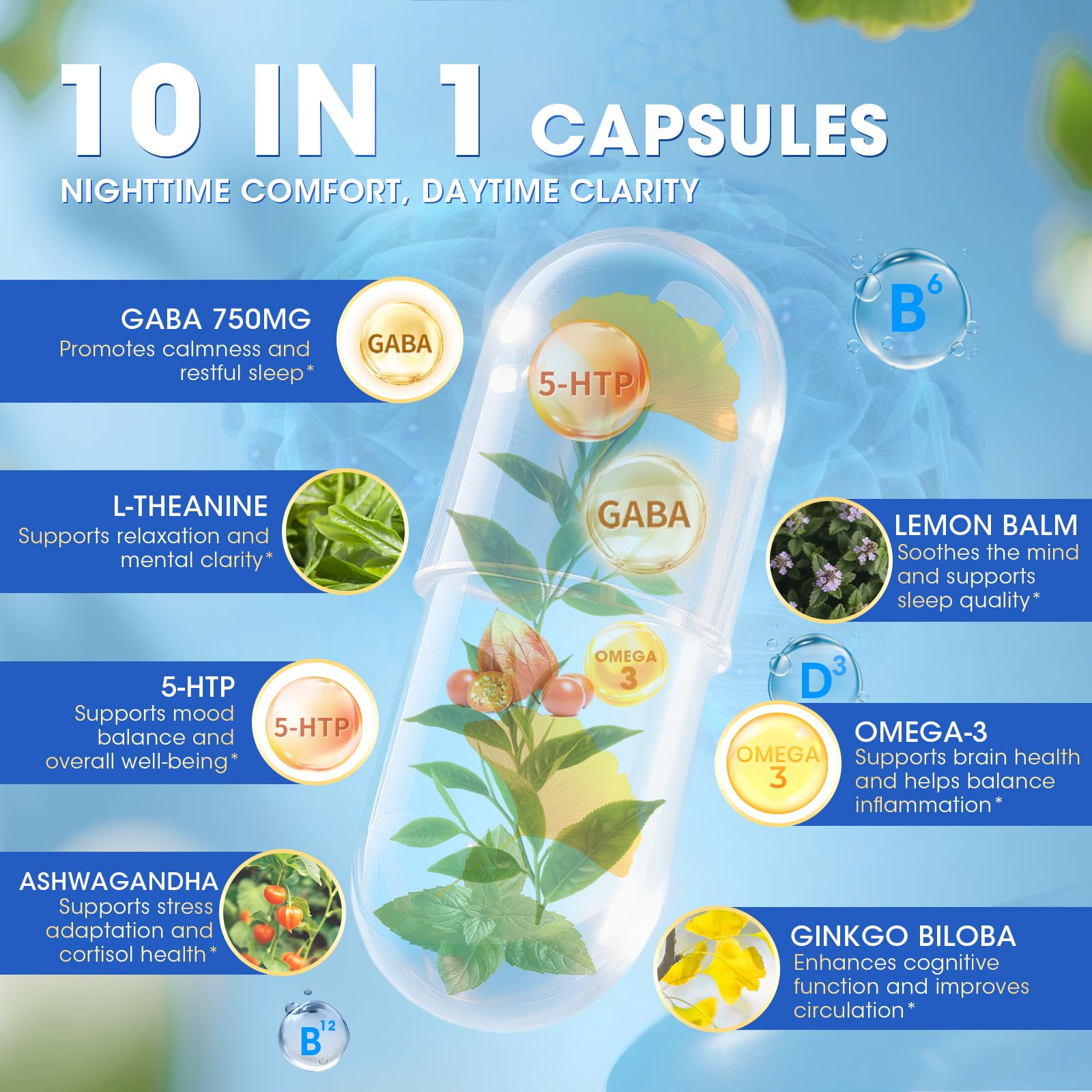 Lukaree 5-HTP Supplement side view showing capsule