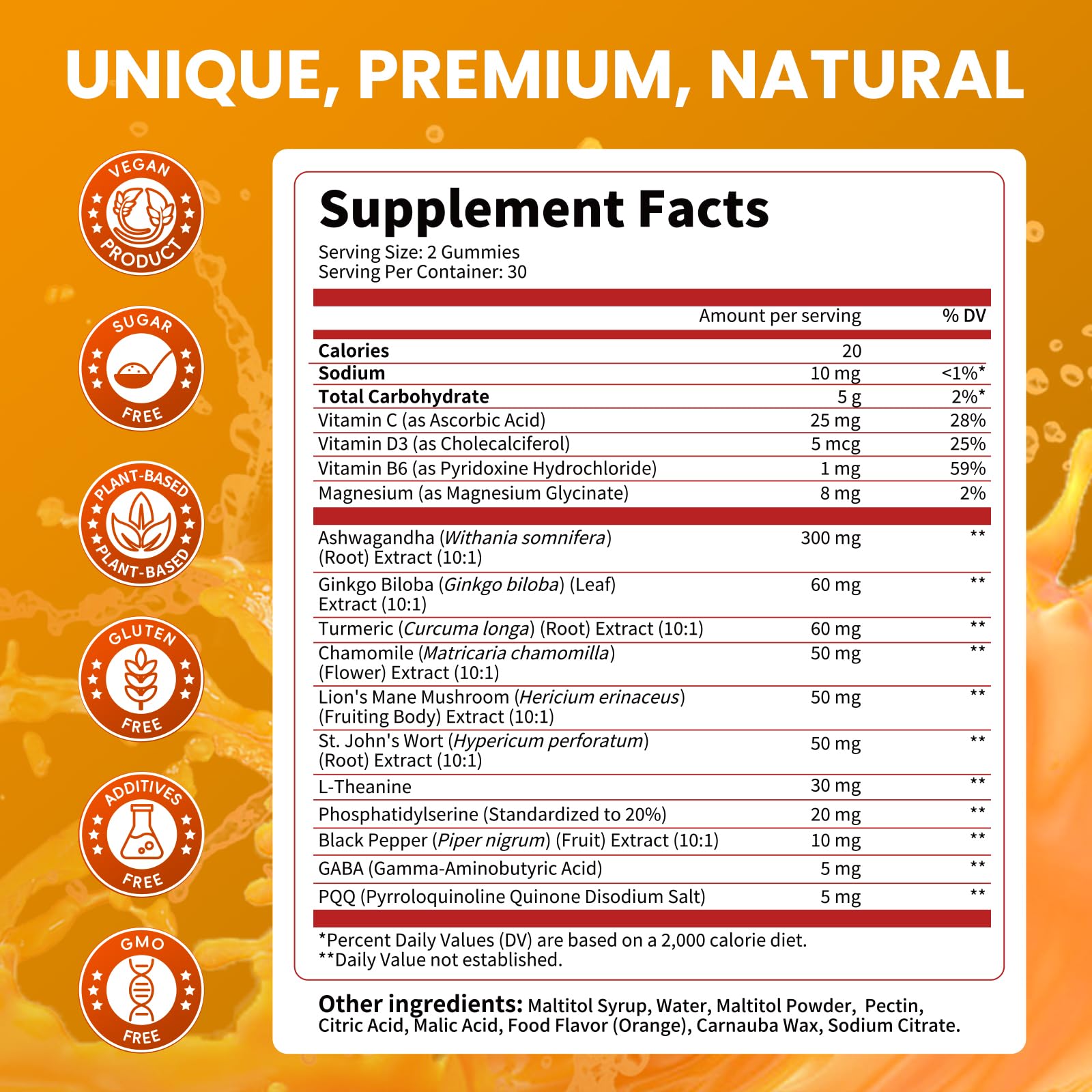 Lukaree Advanced Cortisol Support Supplement displayed with fresh herbs