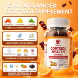 Lukaree Advanced Cortisol Support Supplement side view showing ingredients