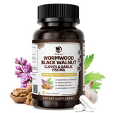 Lukaree Black Walnut Wormwood Clove Capsules 1155mg front view