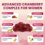 Lukaree Cranberry Gummies lifestyle scene with a glass of water