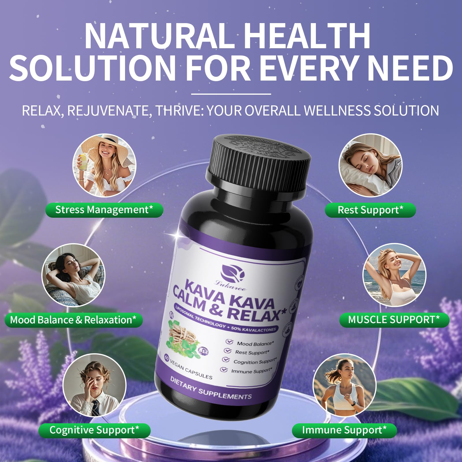 Lukaree Kava Kava Capsules with ingredients list