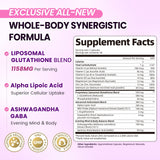 Lukaree Liposomal Glutathione Capsules 500mg with Ashwagandha and GABA