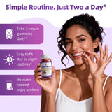 Lukaree Mood & Focus Support Gummies bottle on a kitchen counter