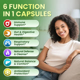 Lukaree Oregano Oil Capsules showing dosage information